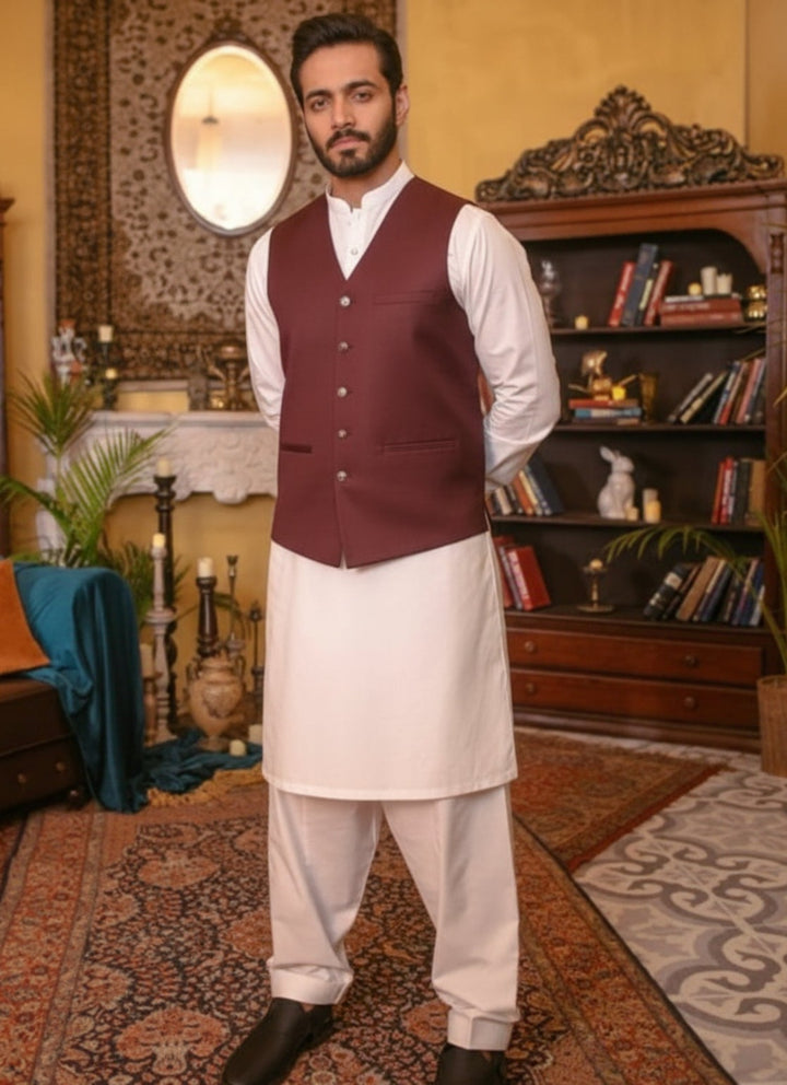 V Neck Suiting Waistcoat