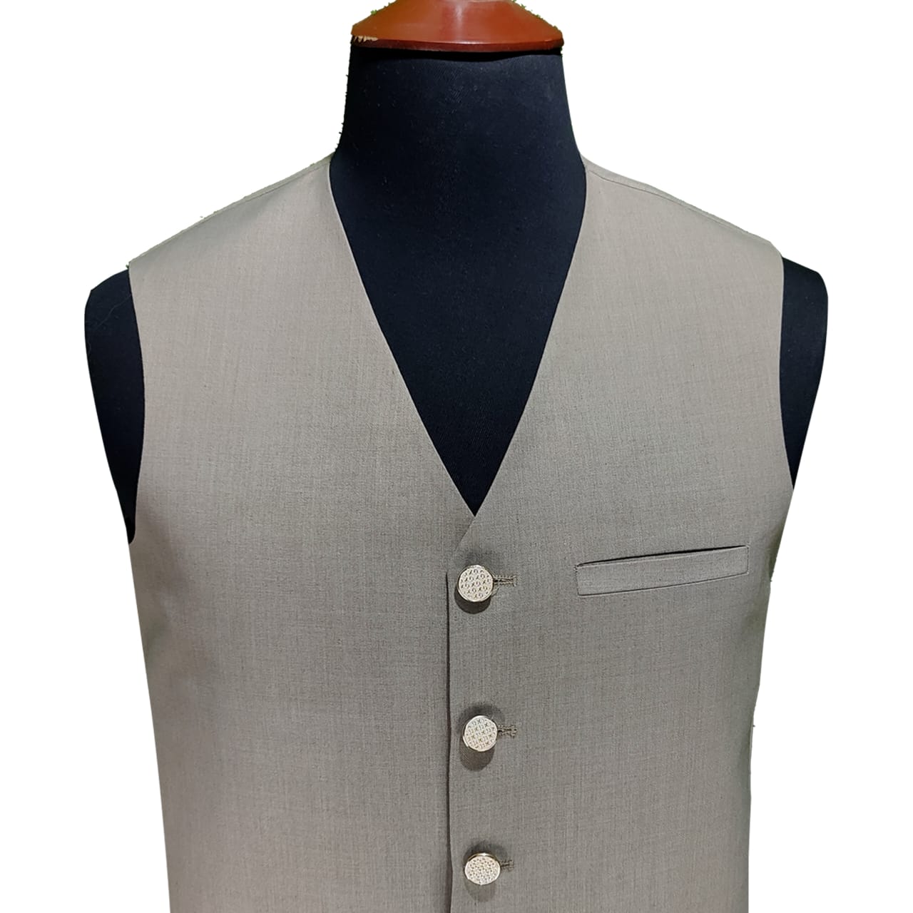 V Neck Suiting Waistcoat