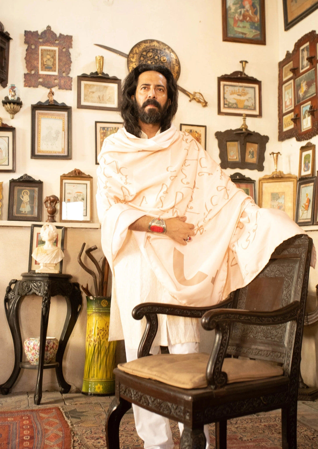 Shawl زریون - Calligraphy Fonts Peach Shawl