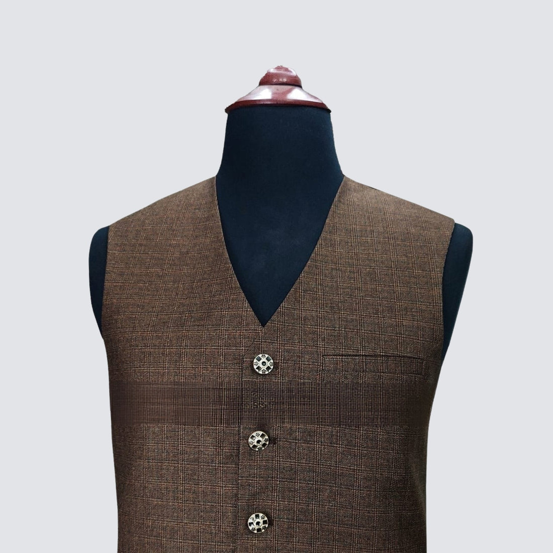 V Neck texture Waistcoat